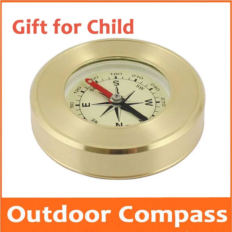 Латунный металлический Карманный рекламный подарок открытый компас искусство и