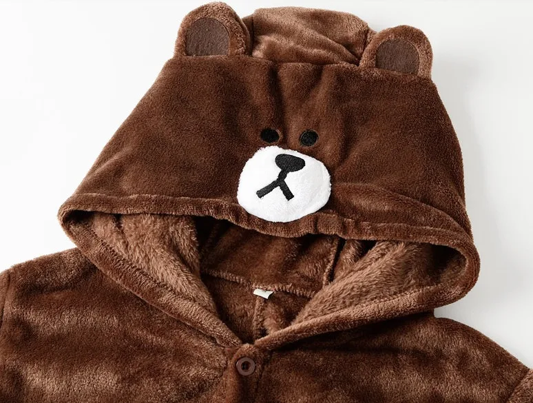 Новый фланелевый размера плюс XXL Медведь Пижама кигуруми животных Кумамон