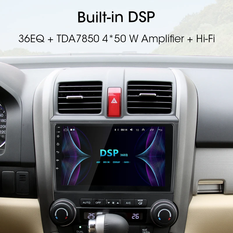 Jansite 4G Wifi RDS 9 &quotАвтомагнитола Android для Honda CR-V 2007-2011 HIFI 2G + 32G сенсорный экран