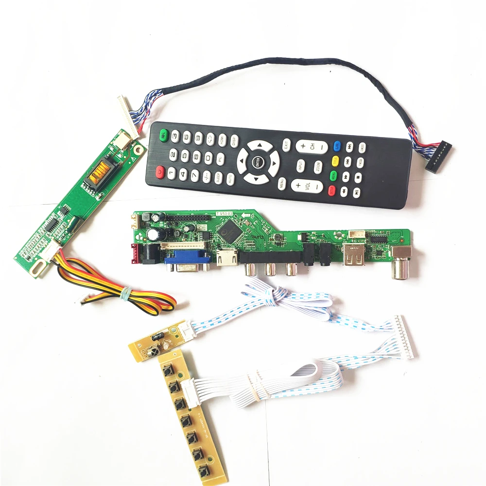 Для CLAA141WB03 CLAA141WB05A HDMI-совместимая VGA USB AV RF клавиатура + пульт инвертор ЖК LVDS 1CCFL 30Pin