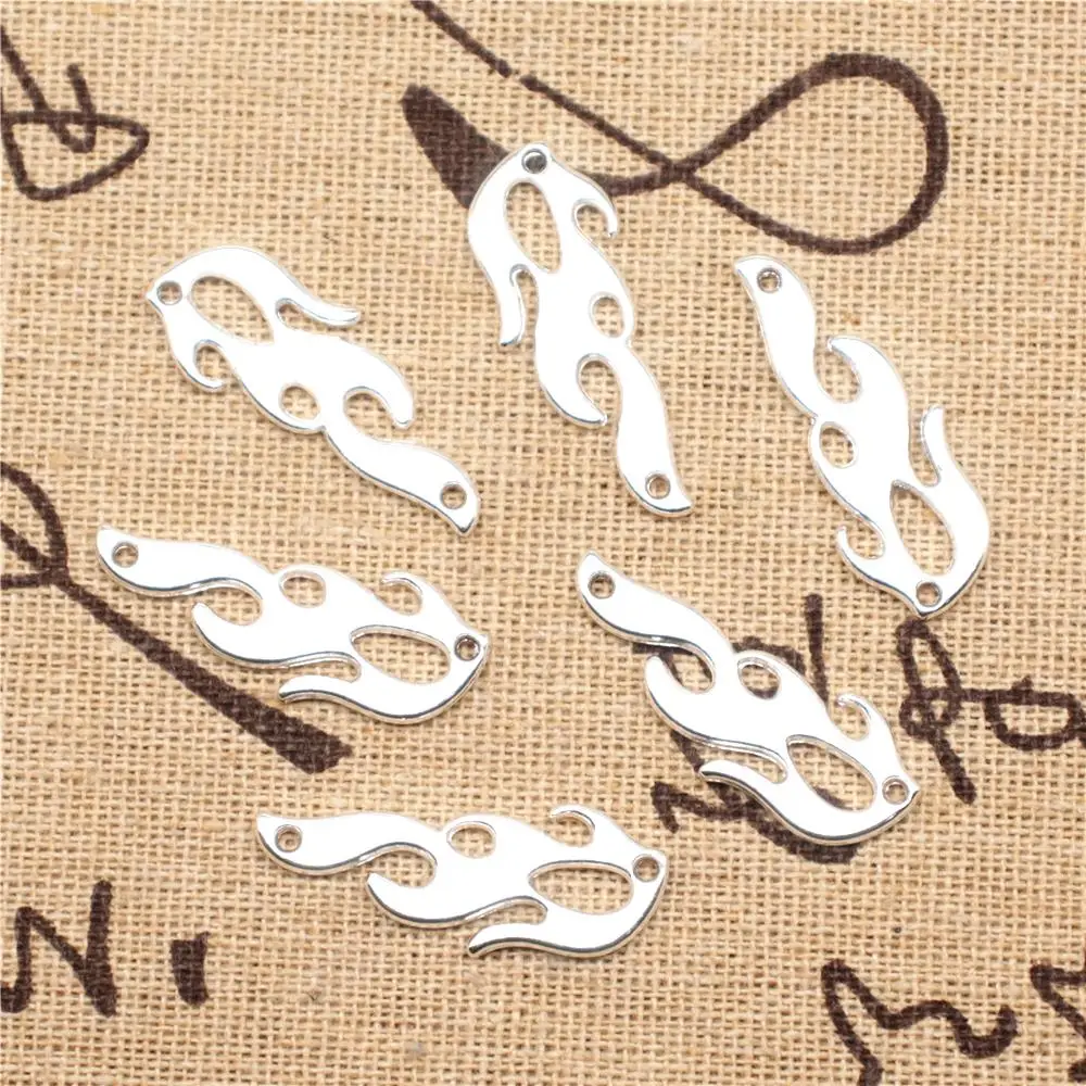 

Фоторазъем 10 шт. 11x30 мм, античный Серебристый цвет, Соединитель с пламенем