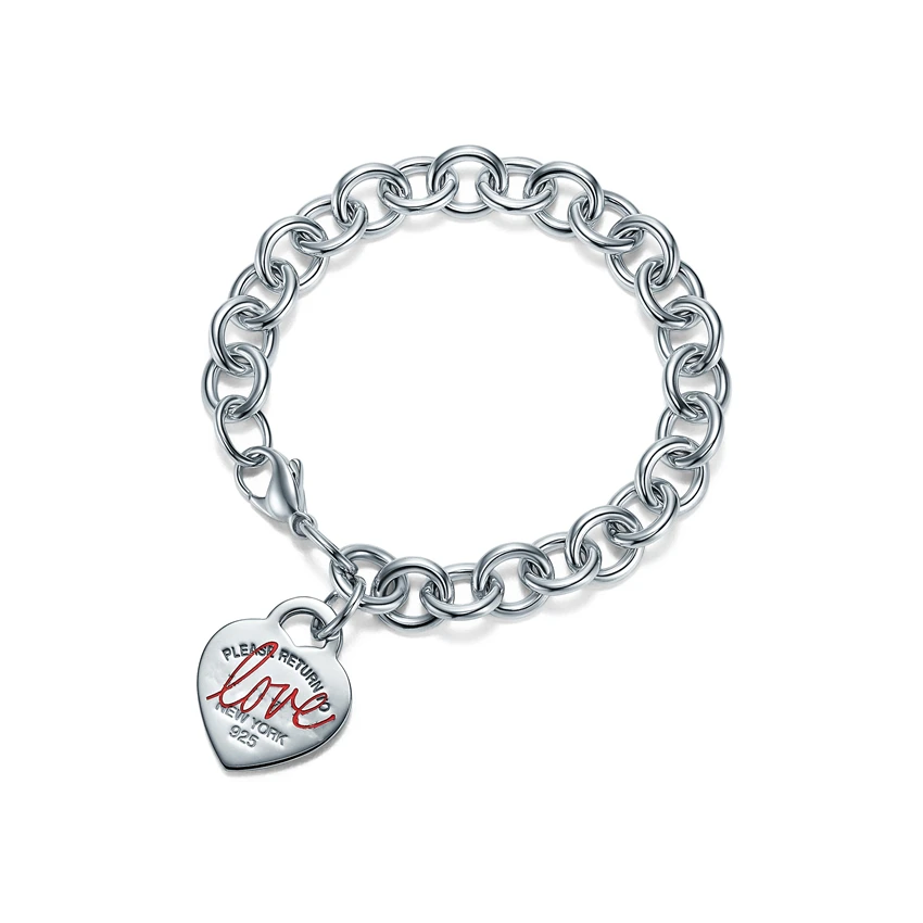 

Fashion personality of contracted 'love' hearts hanging bracelet