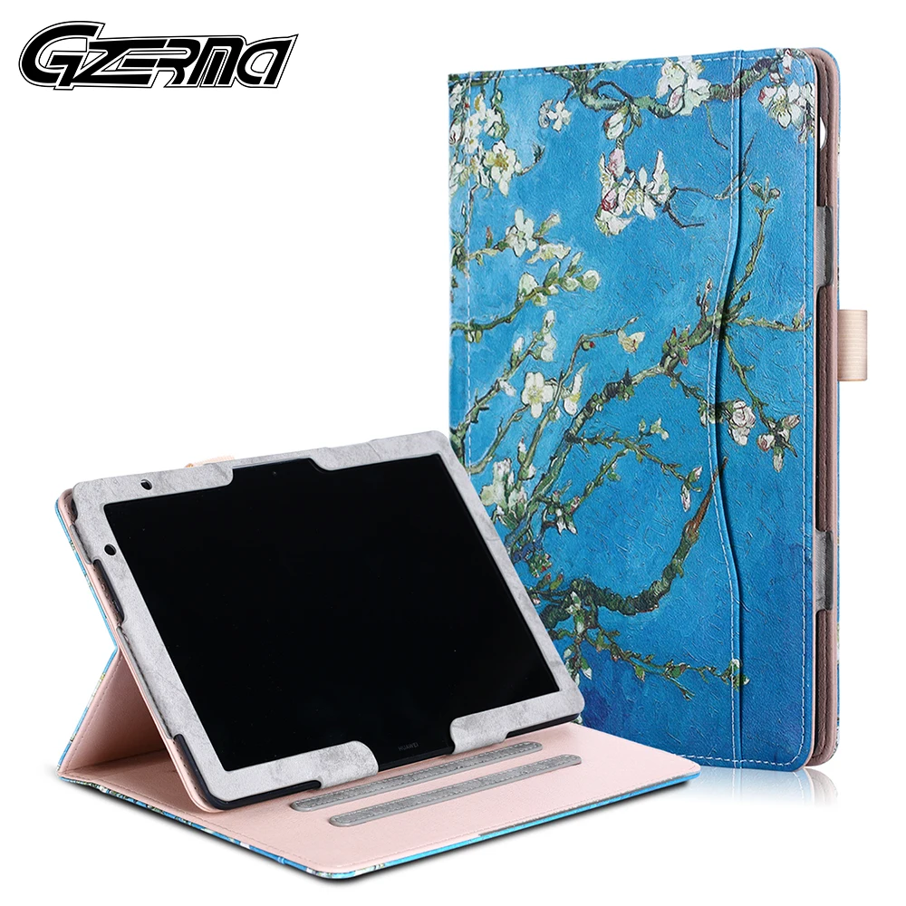 Складной чехол книжка GZERMA для Huawei MediaPad T5 10 2018 планшета M5 Lite 2018|Чехлы планшетов и