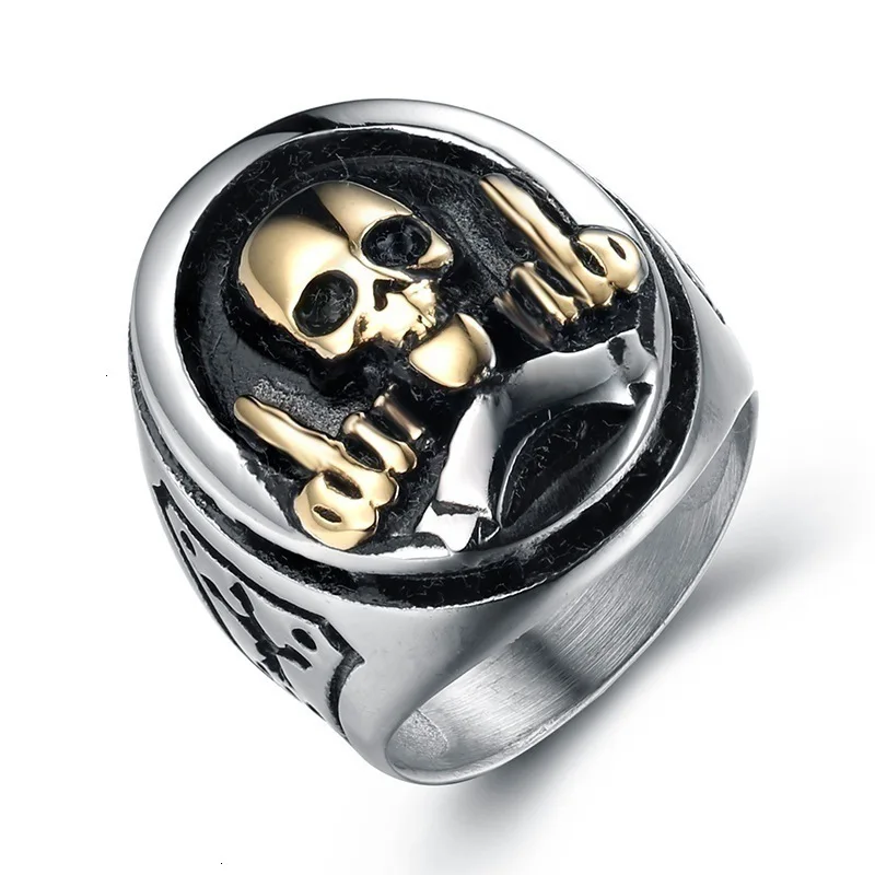 Stailess Steel готическое мужское кольцо в стиле стимпанк ювелирное изделие Череп