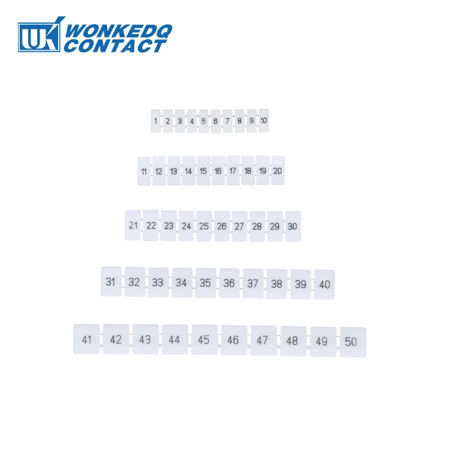 10 шт. ZB4 этикетка для ST1.5 UK1.5N стандартная нумерация пустая ZB 4 ST/UK 1 5 din рейка