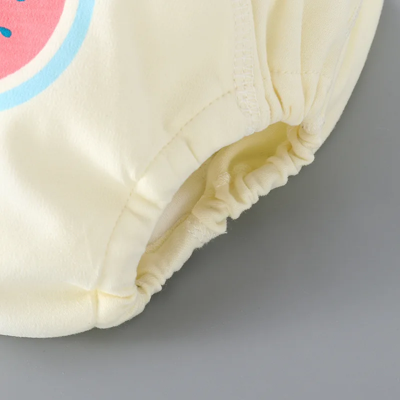 Pa&ntilde;ales reutilizables de algod&oacute;n para beb&eacute;, pa&ntilde;al de tela lavable con patr&oacute;n de frutas, pantalones de entrenamiento, bragas-5