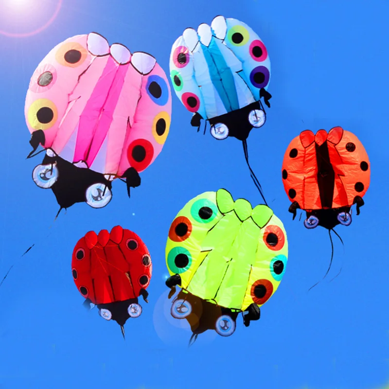 

free shipping New design large ladybug 3D soft kite octopus outdoor flying toys weifang kite factory kitesurf dragon kites