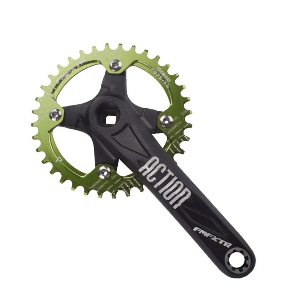 

Bike Crankset Chain Ring Mountain Road Bike Speed Crank Aluminum Alloy 170mm Square Arm Crankset Cycling Repair Accessories