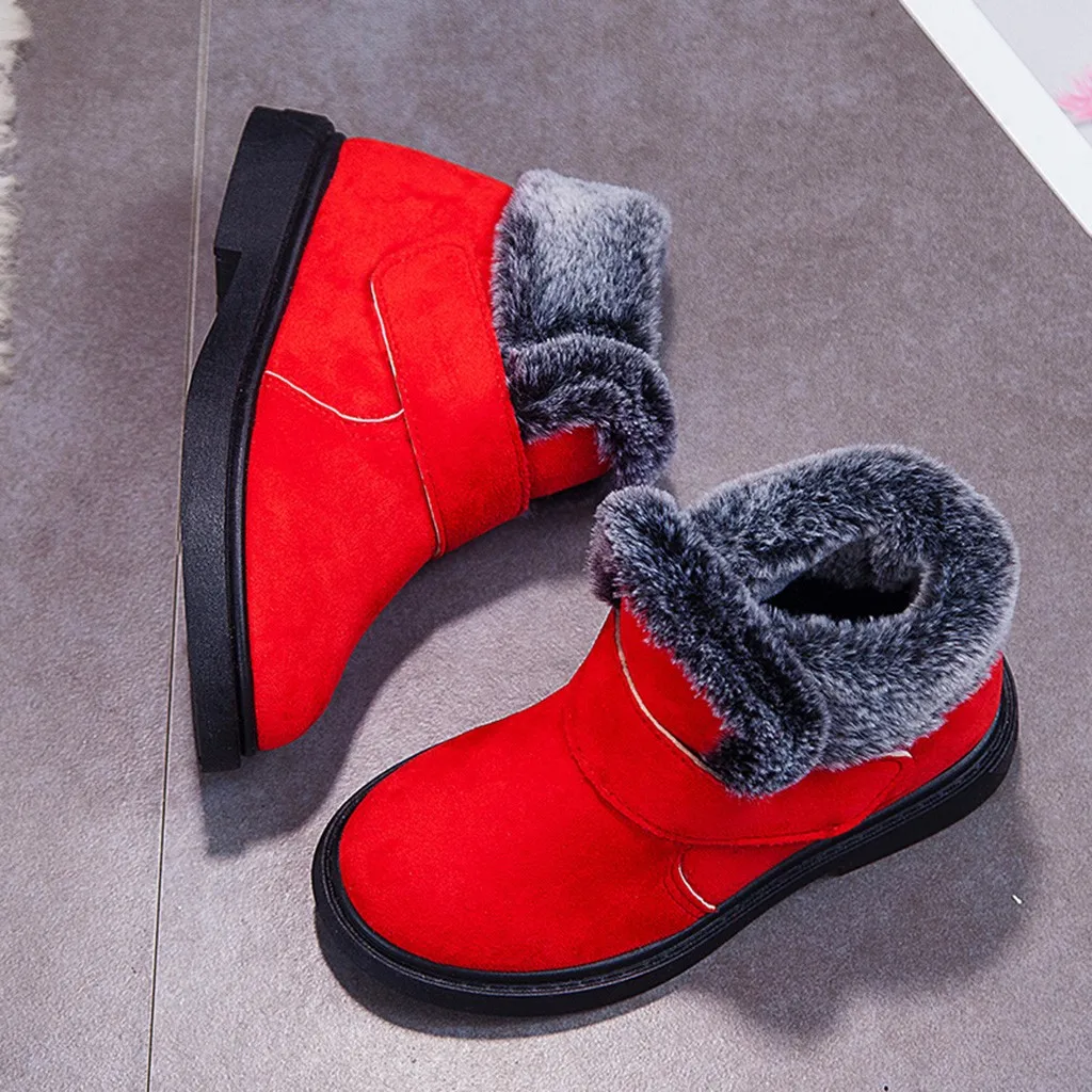 Baby Shoes 2019Top New Kids Girls Boys Winter Warm Flock Short Boots Booties Casual For Children Chaussures BeBe |