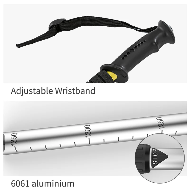 Уличные противоударные палочки BSWolf 2 шт./лот для скандинавской ходьбы