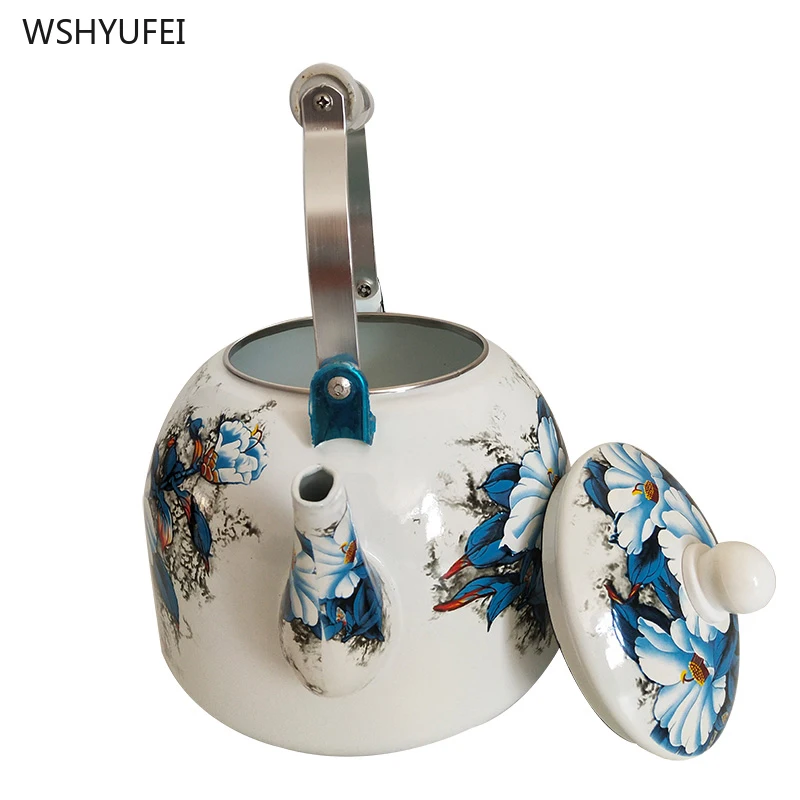 Вместительный эмалированный чайник объемом 5 л набор для вина бытовой кофе