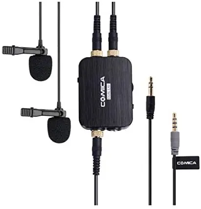 

Comica CVM-D03 Dual Lavalier Microphone Kit for DSLR & Smartphones