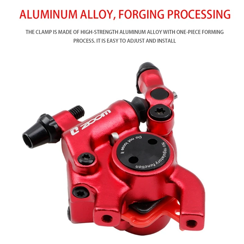 

ZOOM 2 Pcs Road Bicycle Mechanical Line Pulling Hydraulic Disc Brake Caliper Anodized Front Rear Brake Clamp Bike Parts