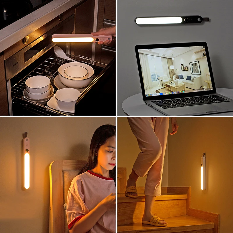 

Super Bright LED Closet Light Wireless Motion Sensing Light Built-in Battery Rechargeable Night Lamps For Bedroom,Kitchen,Stairs