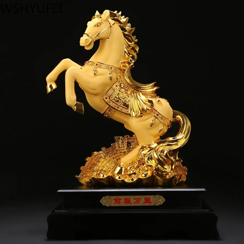 

Chinese Style Horse Shape Artwork Lucky Horse Resin Home Decoration Ornaments Desk Study Crafts Home Decorations Gifts