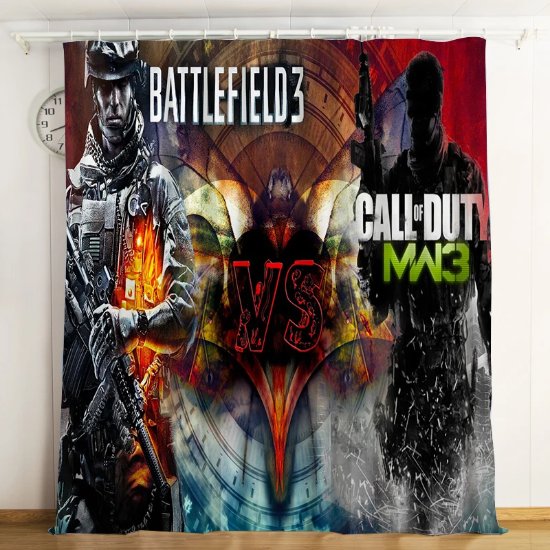 

Call of Duty 3D Printing Blackout Curtains Bedroom Living Room Home Decoration for Boys Children Kids Boys