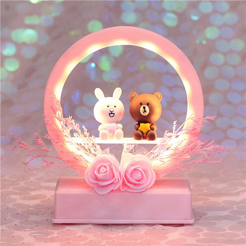 Ночсветильник в виде единорога украшение для спальни милое сердце девушки