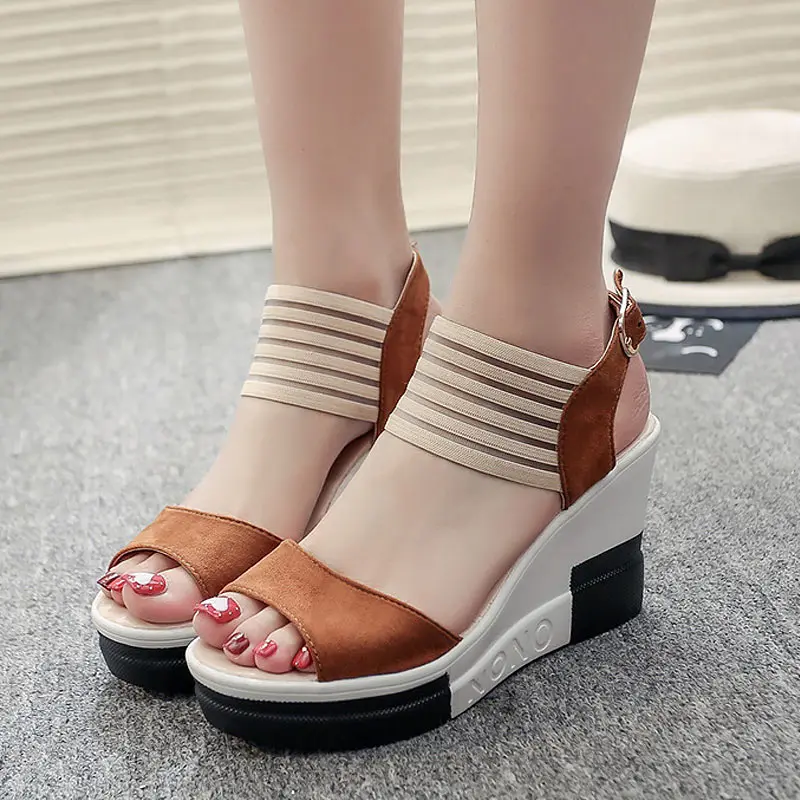 Сандалии женская обувь 2021 новые модные босоножки на платформе танкетке