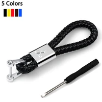 1pc cool metal auto parts braided rope keychain key ring for mitsubishi ralliart lancer lancer ex outlander asx competition