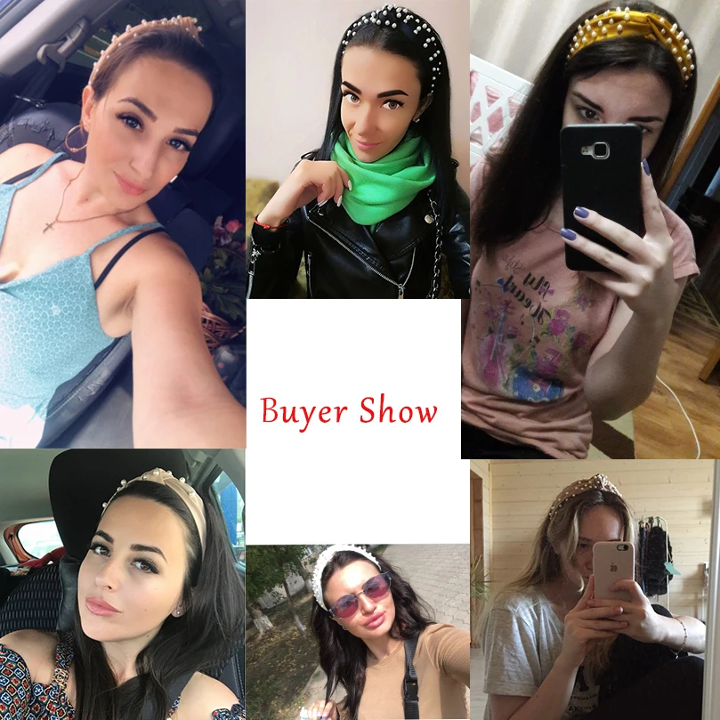 Женский ободок с жемчугом AWAYTR корейский для волос узлом аксессуары девушек| |