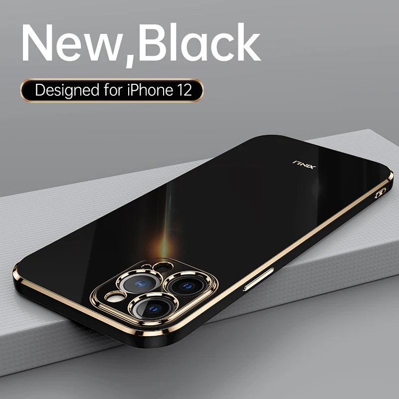 Противоударный чехол 6D с квадратным покрытием для iPhone 13 12 11 Pro Max Mini XR X XS MAX 6 7 8 Plus SE