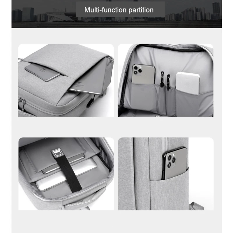 VORMOR 15 6 ''Новые рюкзаки USB зарядка школьная сумка Противоугонный мужской и