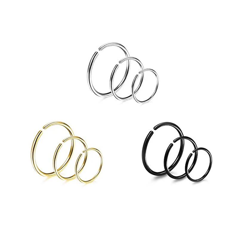 

316L Piercing Jewelry C Shape Nose Ring Cartilage Hoop Septum Piercing Ring