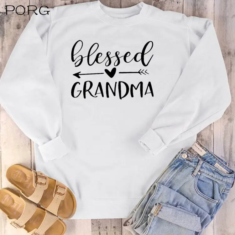 

Blessed Grandma 2021 New Women Colors Long Sleeve Oversized Hoodie Sweatshirt Ladies Streetwear Pullover Tops Dropshipping Pink