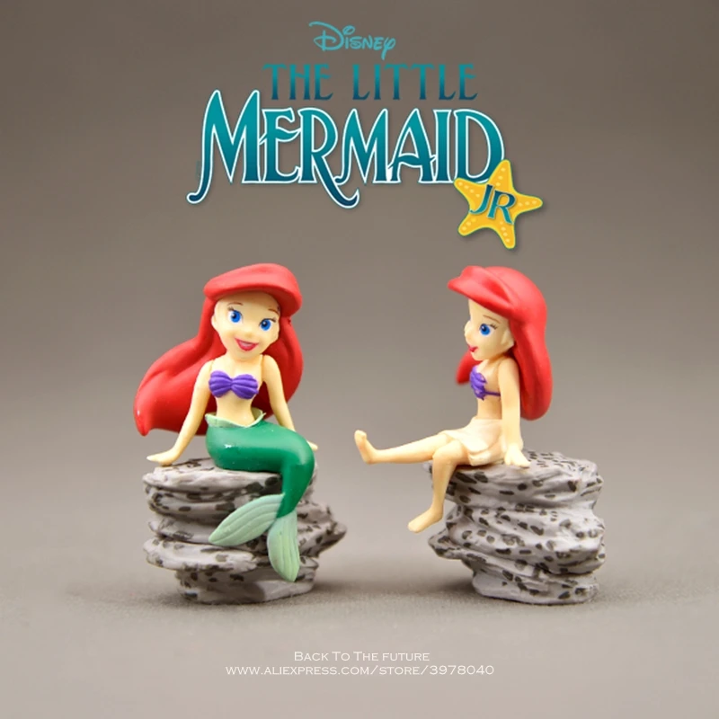 

Disney Mermaid Princess Cartoon 7.5cm Action Figure Anime Mini Collection Figurine doll mini Toy model for children gift