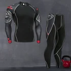 2021 Новый компрессионный спортивный костюм для фитнеса, облегающая спортивная одежда, комплект для бега, футболка, леггинсы, мужская спортивная одежда, спортивный костюм Demix