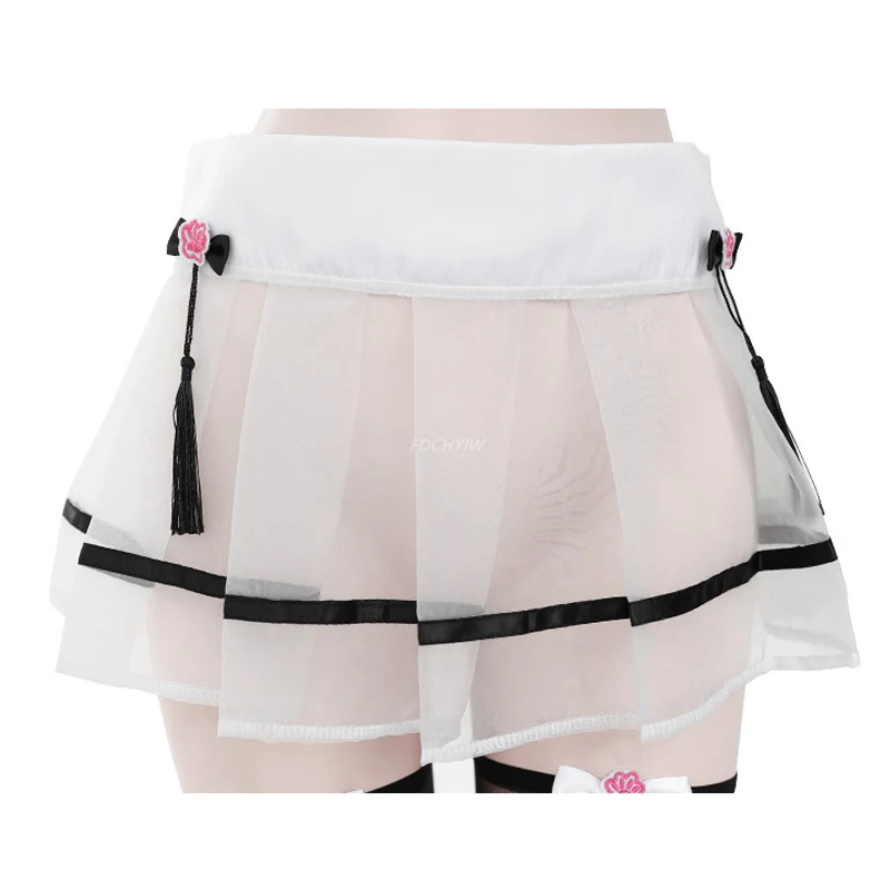 Сексуальные костюмы с аниме кошками для девочек школьная форма косплея