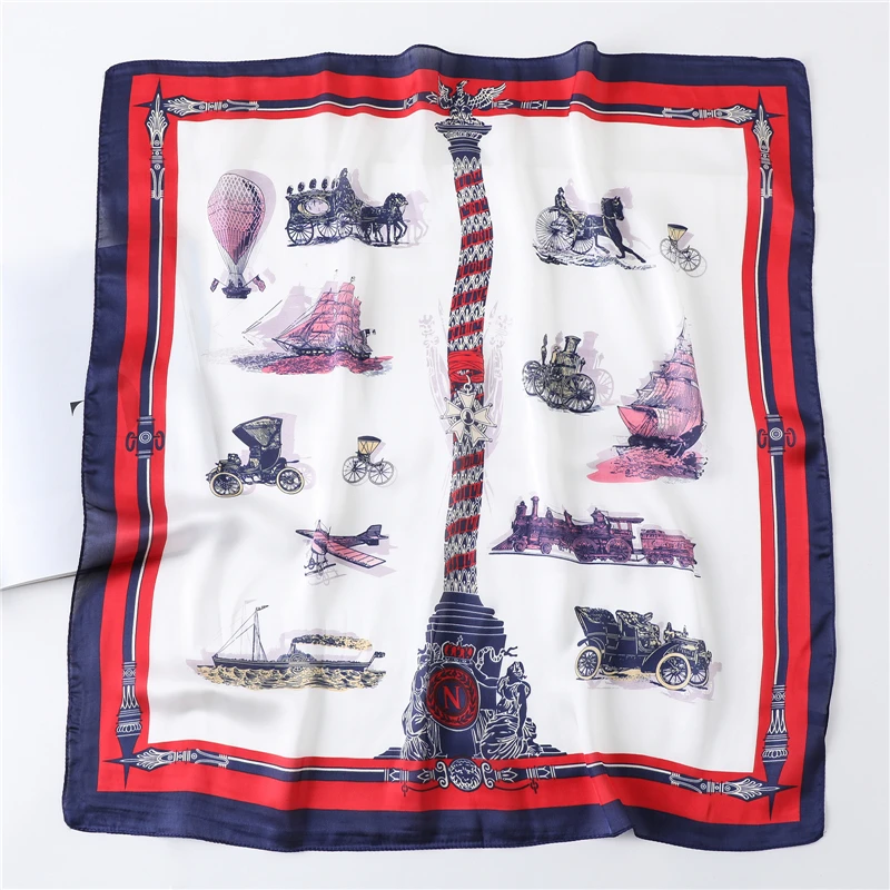 

Luxe Bran Vrouwen Zijden Sjaal Sjaals Foulard Hals Sjaals Haarband Foulard Lady Retro Print Halsdoek Bandana Zomer Hoofddoek