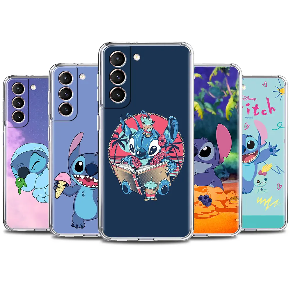 Милый мультяшный прозрачный чехол Лило Стич для Samsung Galaxy S20 FE S21 Ultra S10 Plus S9