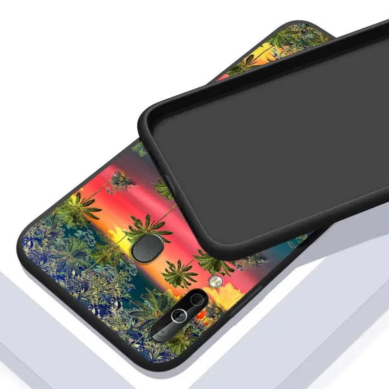

Palm Tree Color Pattern for Samsung Galaxy A90 A80 A70 A60 A50 A40 M30 A20E A2Core A10S A10E Silicon Soft Black Phone Case