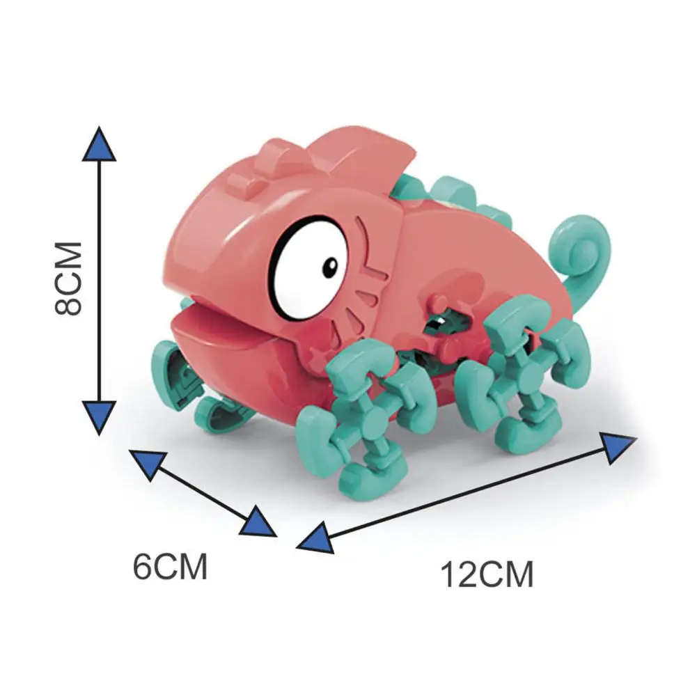 

Chameleon Blocks Toy Animal Design Big Eyes Small Size Big Eyes Chameleon Building Block for Kindergarten