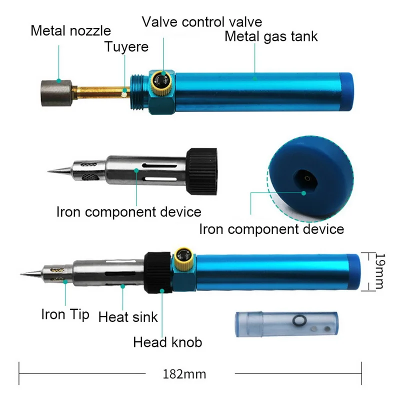 Multi-function Portable Cordless Butane Gas Soldering Iron Welding Pen Blow Torch Hand Tools | Инструменты