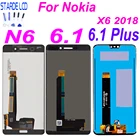 ЖК-дисплей для Nokia 6 TA-1021, для Nokia 6,1, 6(2018), TA-1043, сенсорный экран, дигитайзер в сборе, X6, 2018, 6,1 Plus, ЖК-дисплей