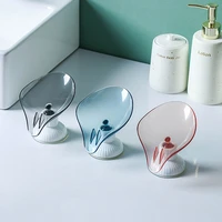 bathroom soap holder lotus leaf shape shower soap box suction cup sponge storage case dish tray dry drain kitchen container