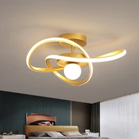ceiling lights chandelier mounted luster modern fashion black gold led lamp for bedroom living room kitchen liggting