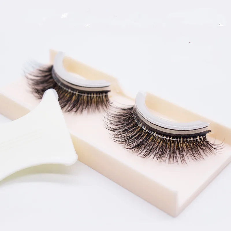 Самоклеящаяся 3D накладные ресницы самоклеящаяся без клея кнопку в течение 3 х