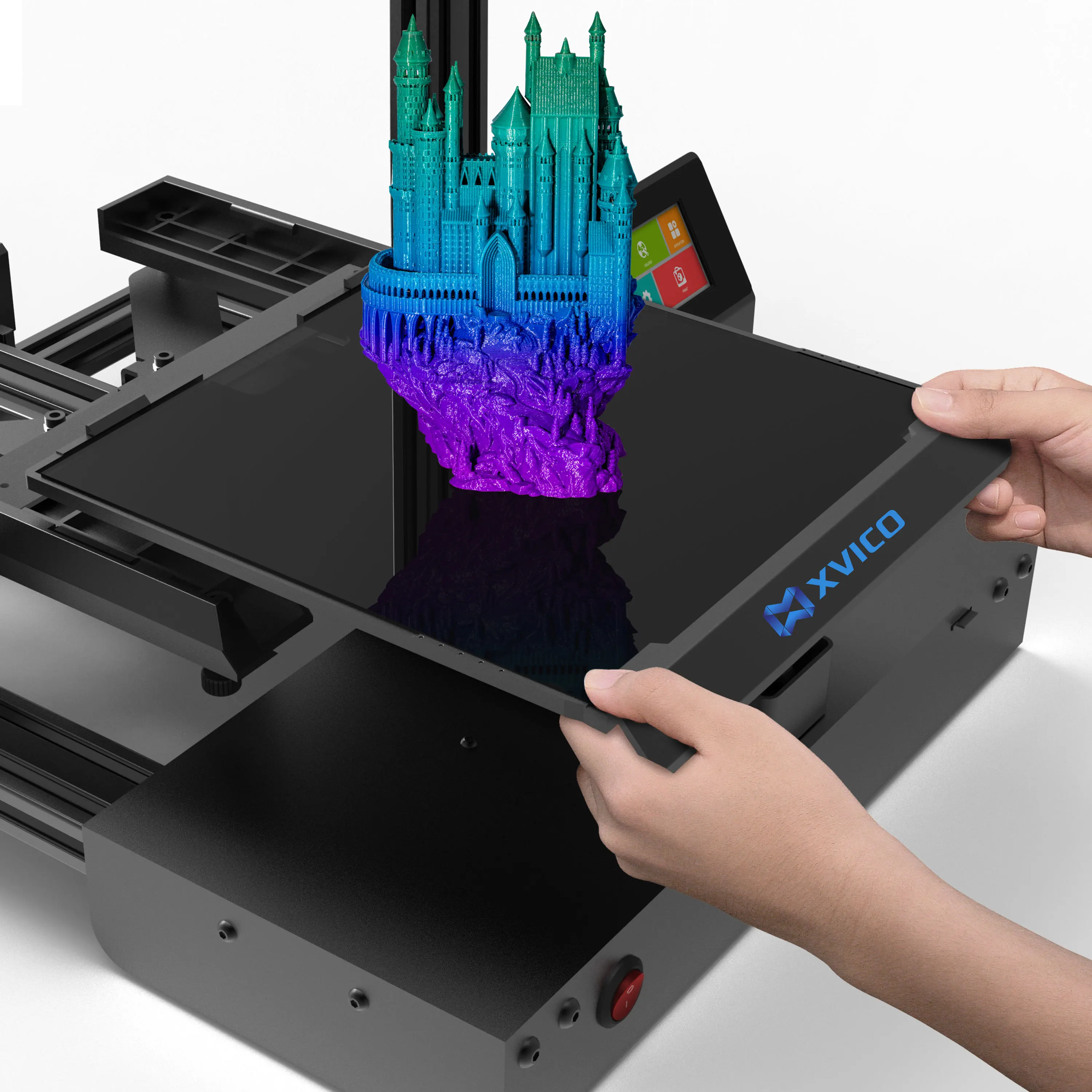 XVICO 3D принтер DIY-Kit FDM impresora Алюминиевый Печатный станок с большим размером печати