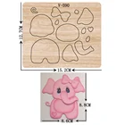 Новые деревянные штампы в виде слона для скрапбукинганесколько размеровискусство