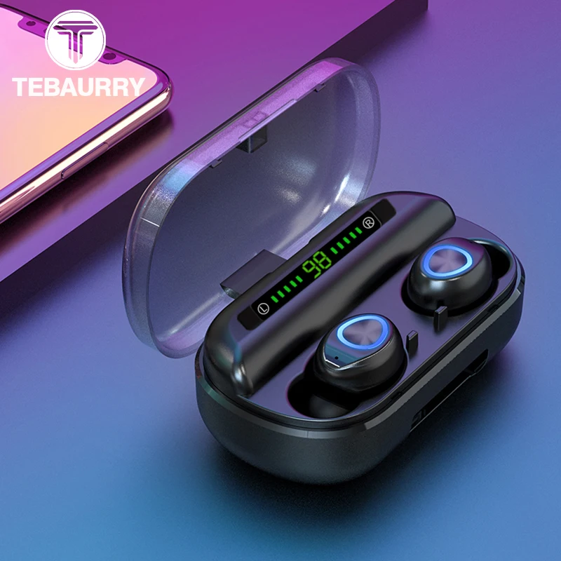 Новые TWS 5,0 Bluetooth наушники 8D стерео беспроводные наушники мини беспроводные наушники с 1500 power Bank держатель телефона
