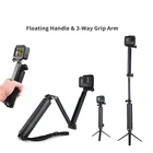 Водонепроницаемая селфи-Палка для go pro hero 9 8 7 6 5 длинная плавающая рукоятка 3-сторонняя рукоятка монопод Штатив для YI SJCAM GoPro