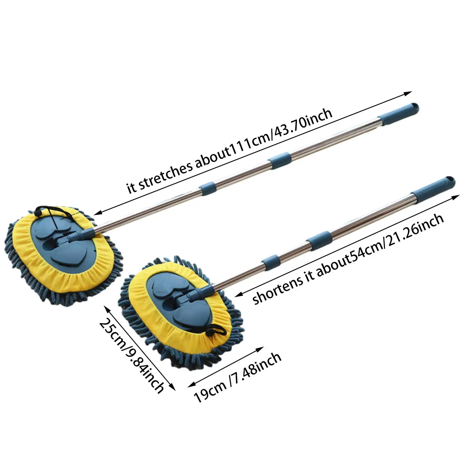 

Dust Cleaner Mop Telescopic Absorbent Mop Washing Car Windows Floor Bathoom Kitchen Cleaning Tool