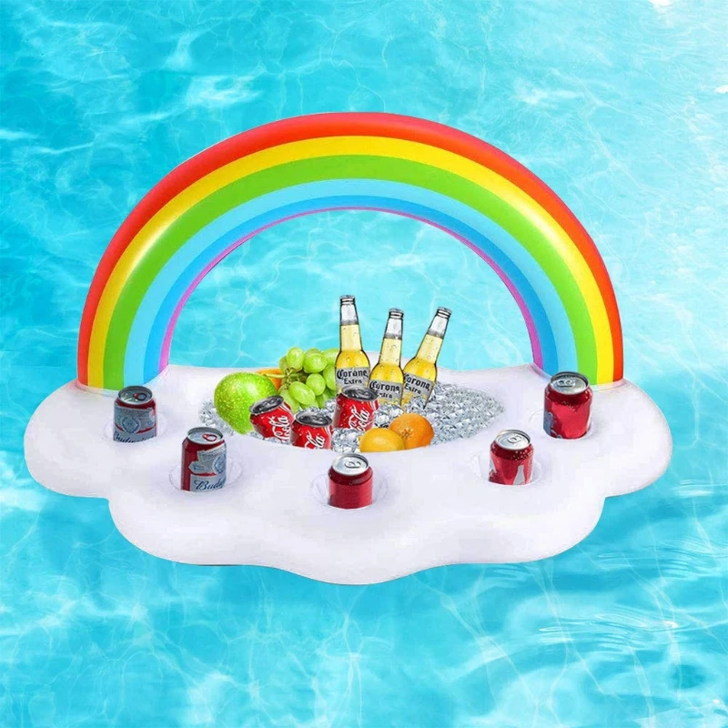 

Folding Pool Floating Beverage Holder Swimming Pool Drink Holder for Party Supplies Water Inflatable Beach Cup Holder