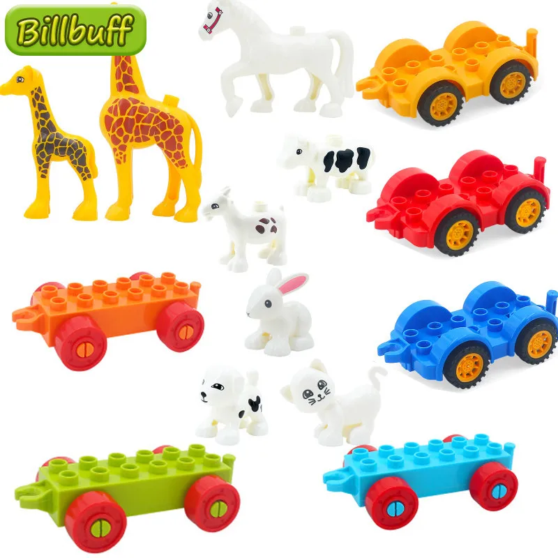 Конструктор сделай сам из зоопарка собаки кота коровы набор транспортных