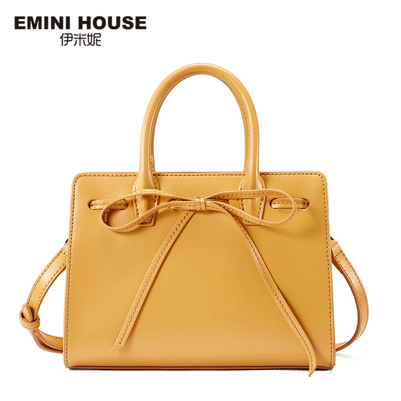 EMINI HOUSE сумка с бантом роскошные сумки женские сумки дизайнерские сумки через плечо из спилка для женщин сумка-мессенджер