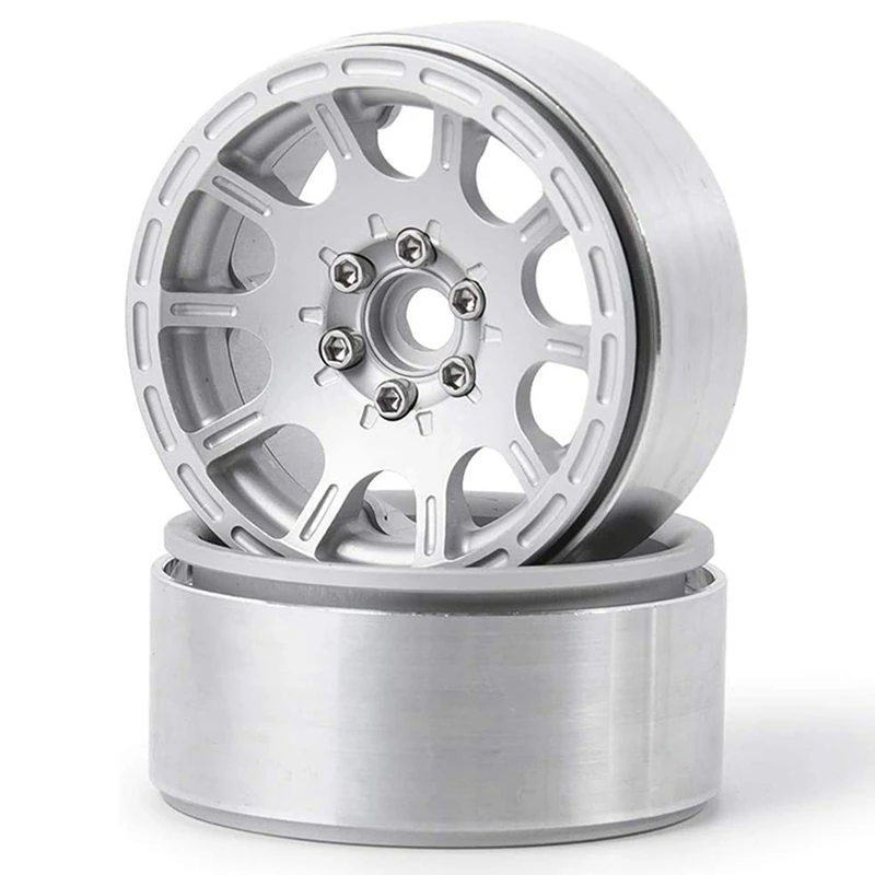 

4PCS 1/10 RC Rock Crawler 2.2Inch Beadlock Wheel Rims with 4PCS Metal 12mm Wheel Hub Hex Adapter