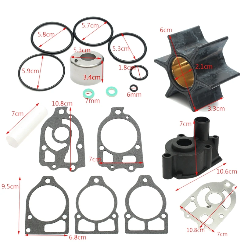 Лодка Mariner водяной насос Рабочее колесо Ремонтный комплект для Mercury Mercruiser Alpha 1 46